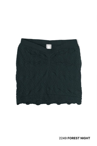 Lace Textured Tube Top / Forest Night