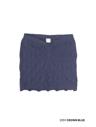 Lace Textured Tube Top / Crown Blue