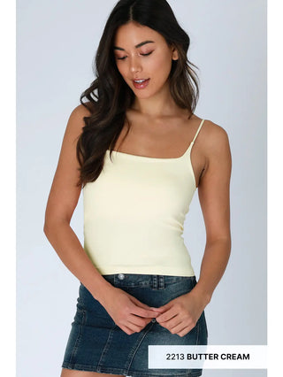 Clean Line Square Cami / Butter Cream