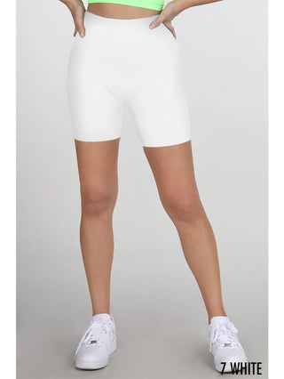 Biker Shorts White