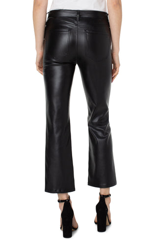 Hannah Cropped Flare Faux Leather 27”