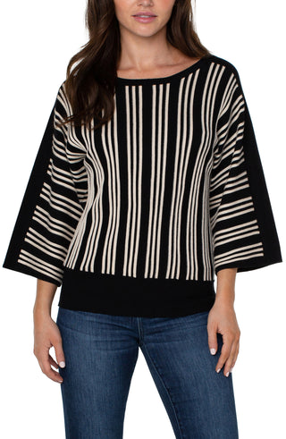 3/4 Length Dolman Vertical Stripe