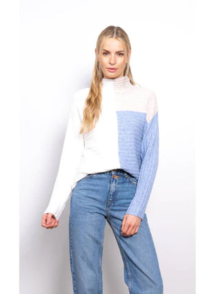 Maura Color Block Turtle Neck