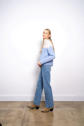 Maura Color Block Turtle Neck