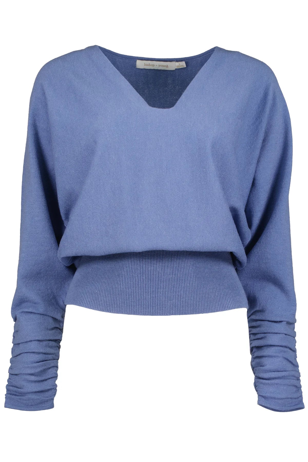 Ava Ruched Sleeve Sweater
