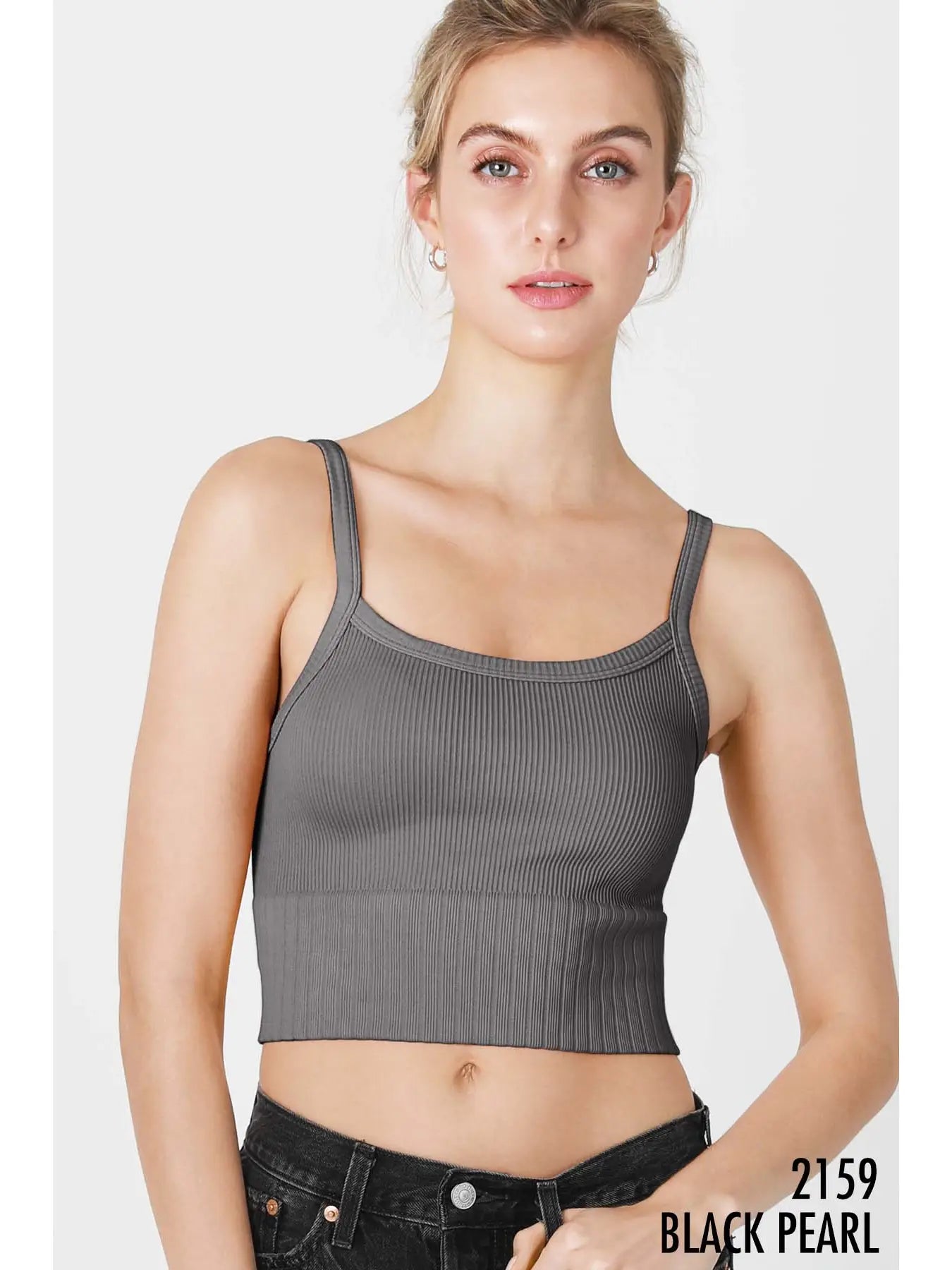 Contrast Ribbed Crop Top