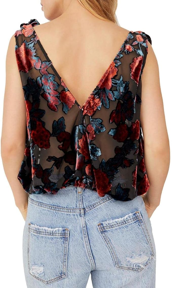 Tied to You Chiffon Velvet Tank Sweet Combo