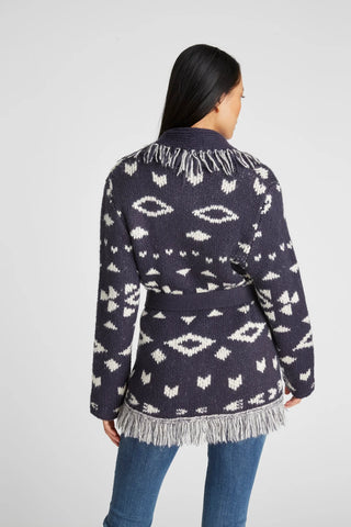 Bradyn Wrap Sweater Navy