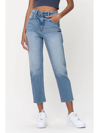 High Rise Crop Straight