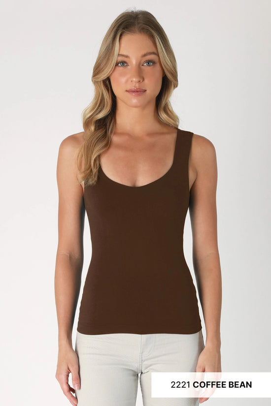 Clean Line Sweet Heart Tank / Coffee Bean