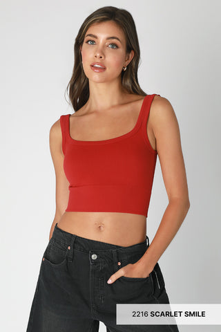 Chevron Ribbed Crop Top | Scarlet Smile
