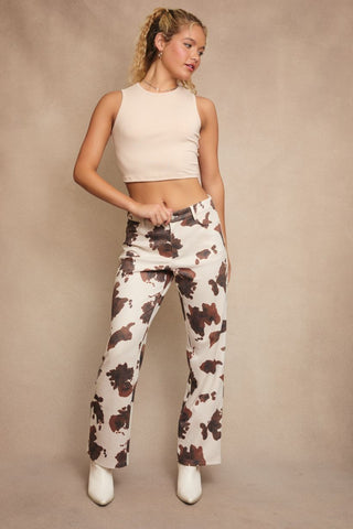 Cow Print Pants