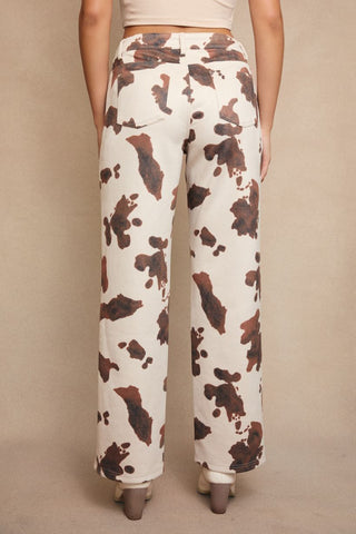 Cow Print Pants