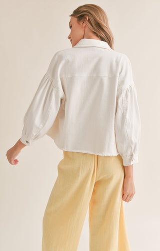 Puff Sleeve Denim Jacket