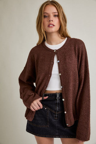 Crew Neck Cardigan