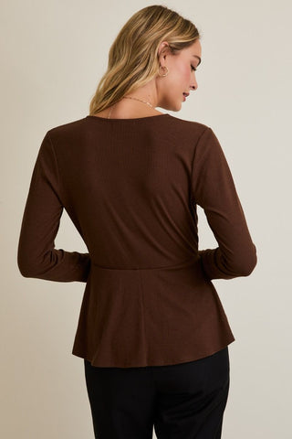 Surplice O-Ring Top / Espresso