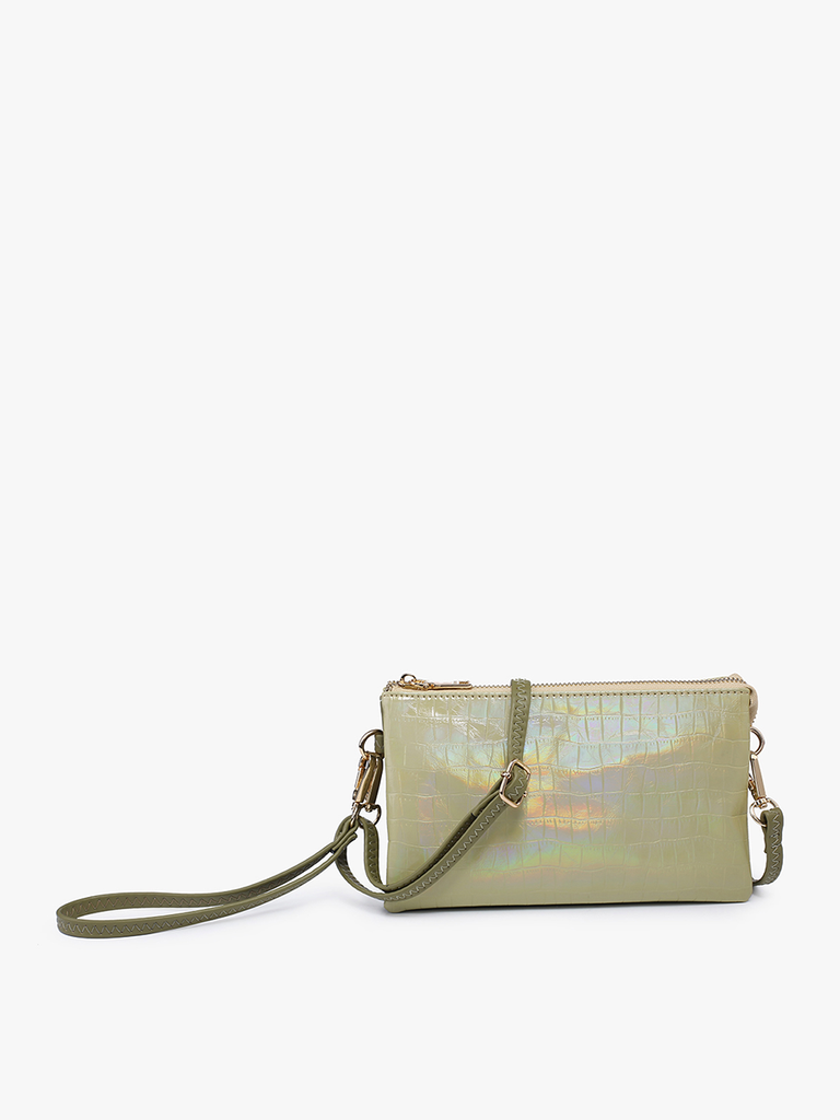 Riley Crossbody Wristlet Iridescent Fern