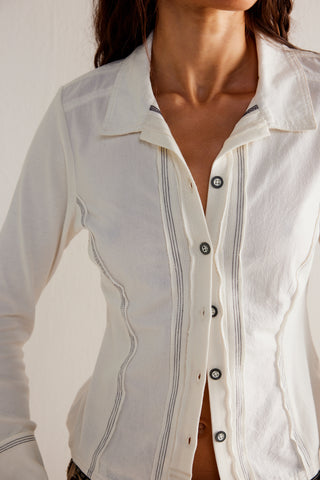 Tiny Woven Top Optic White