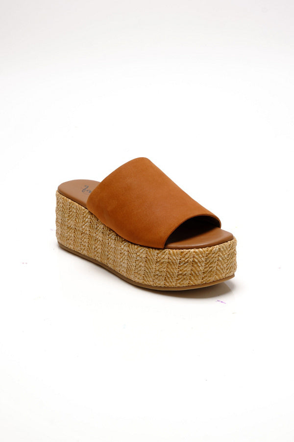 Harbor Raffia Flatform Black