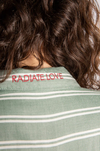 PJ Set Stripe Hype Forest Green