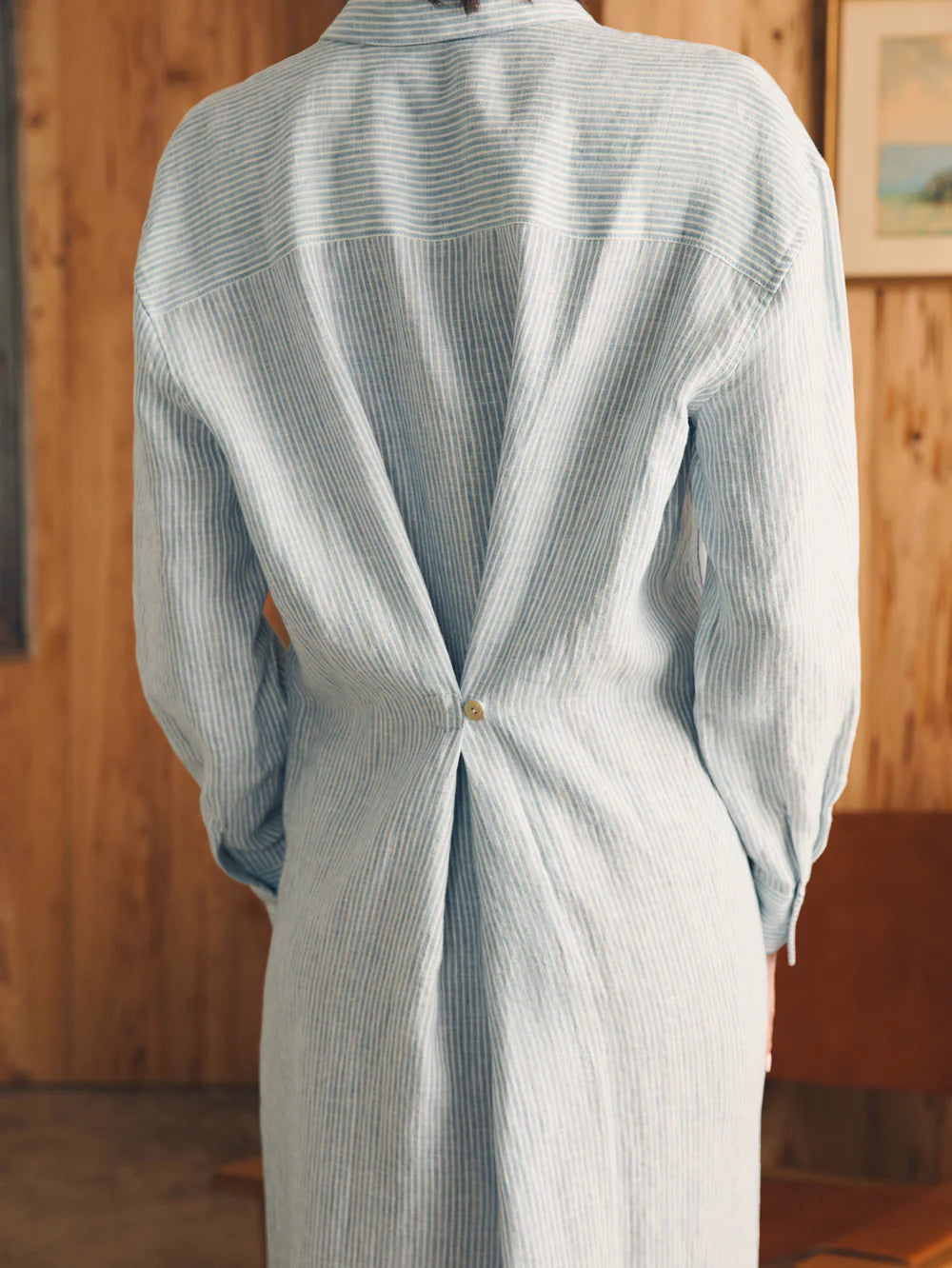 faherty linen laguna dress Women's Laguna Linen Kova Shirtdress