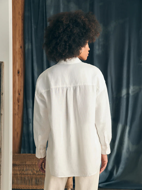 Laguna Linen Relaxed Shirt / White