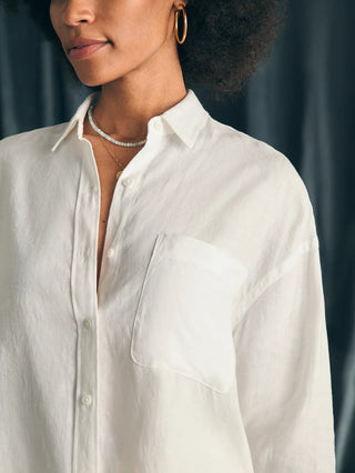 Laguna Linen Relaxed Shirt / White
