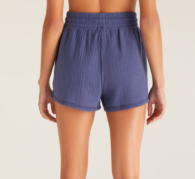 Sunny Gauze Short Dusty Navy