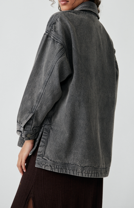 Load image into Gallery viewer, Madison City Twill Jacket Washed Black
