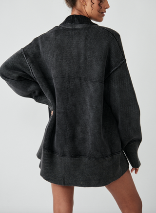 Chamomile Cardi Washed Black