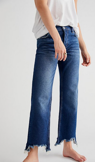 Maggie Mid-Rise Straight-Leg Jeans Rolling River