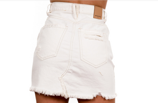 Deco White Brea Cutoff Skirt