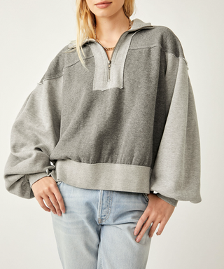 Kassey Half Zip Heathery Grey