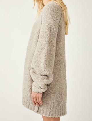 Teddy Sweater Tunic Silver Clouds