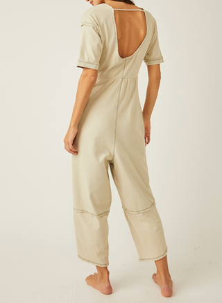 Good Side Romper Lime Bean