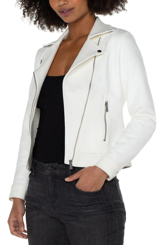 Moto Jacket White Frost