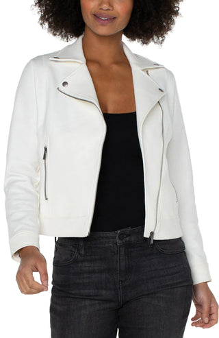Moto Jacket White Frost