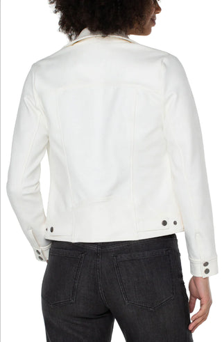 Moto Jacket White Frost