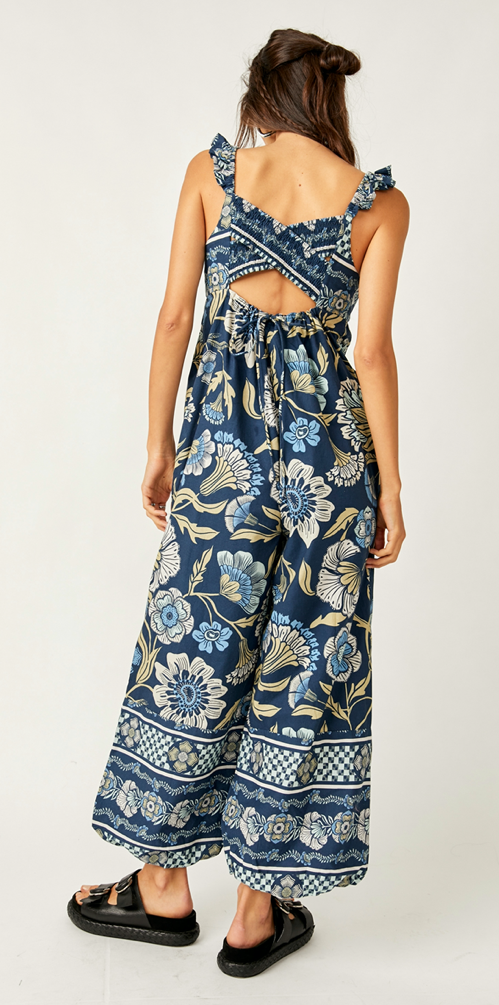 Bali Albright Jumpsuit Navy Combo