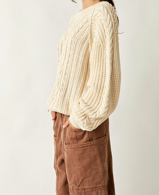 Frankie Cable Knit Sweater / Butter Cream