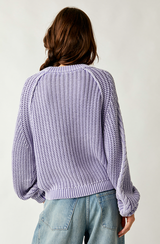 Frankie Cable Sweater Heavenly Lavender