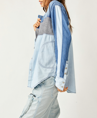 Moto Color Block Shirt