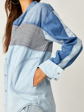 Moto Color Block Shirt