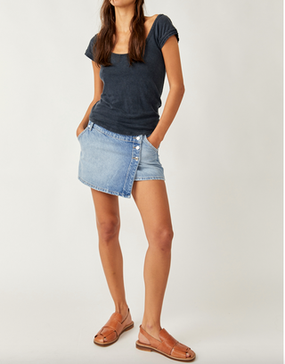 Wynne Denim Skirt Light Indigo