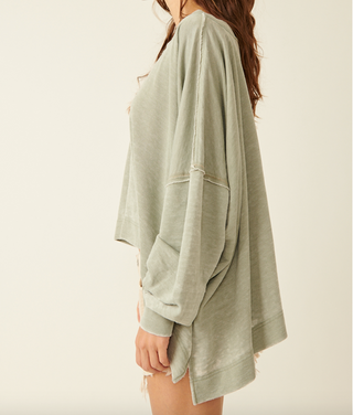 Daisy Sweatshirt Washed Army