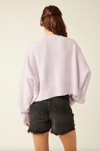 Easy Street Crop Pullover Frost Lavender