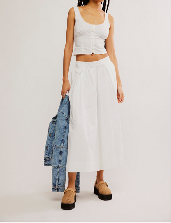 Into You Eyelet Pant Set White