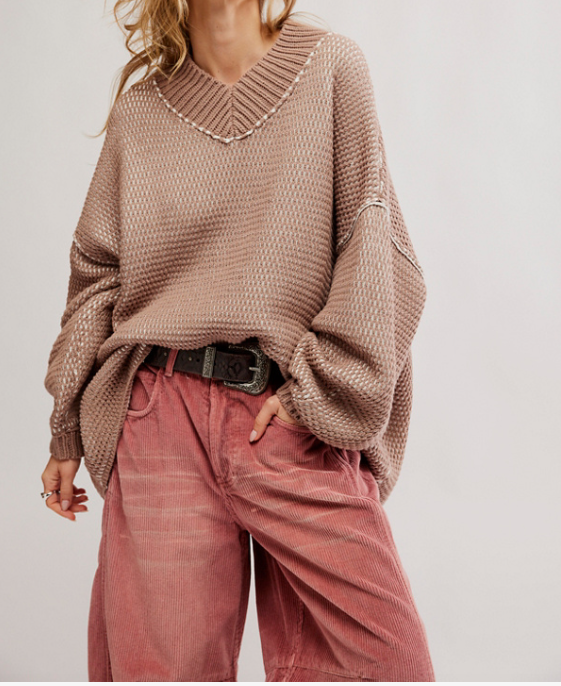 Maisie Sweater Stucco Combo