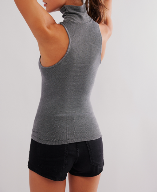 Always Ready Seamless Turtleneck Tank Black