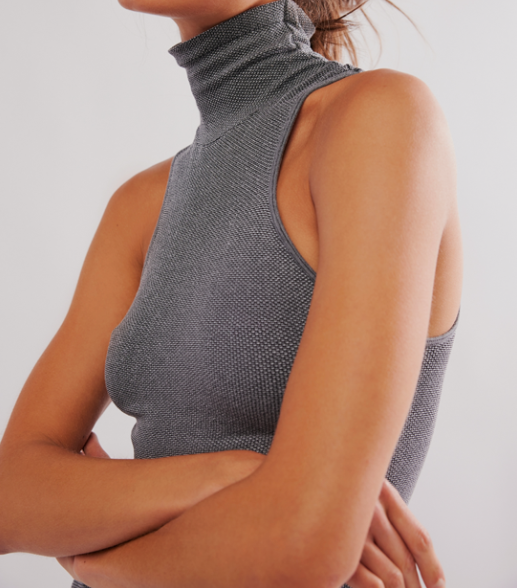 Always Ready Seamless Turtleneck Tank Black